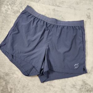 Peloton Women's Large Navy Blue 5" Lined Mesh Waistband Running Jogging Shorts